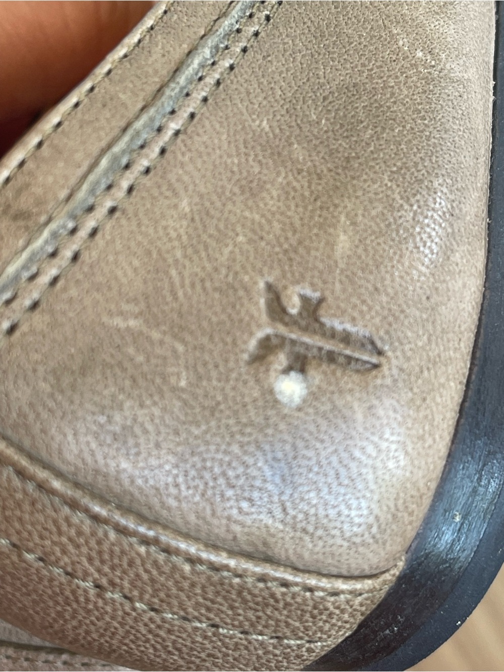 Frye Women's Taupe Leather Ballet Flats - Picture 9 of 12